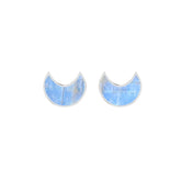 rainbow moonstone slice earrings